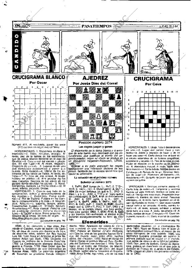 ABC MADRID 22-03-1984 página 92