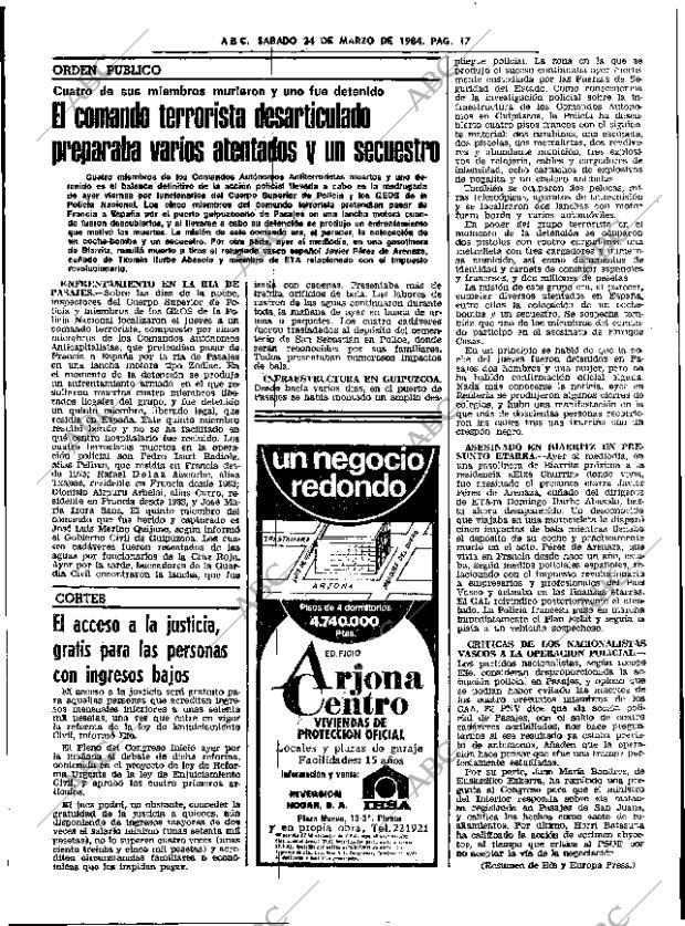 ABC SEVILLA 24-03-1984 página 17