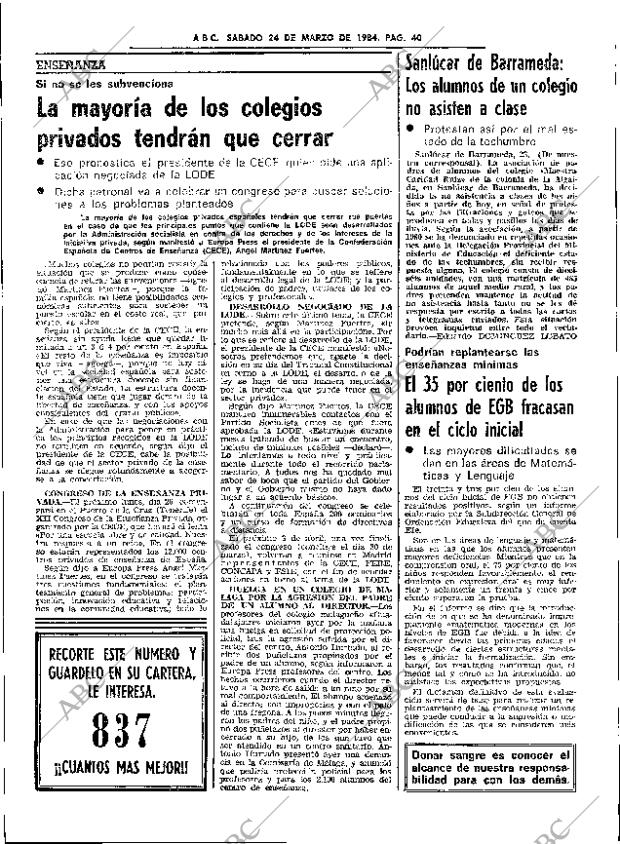 ABC SEVILLA 24-03-1984 página 40