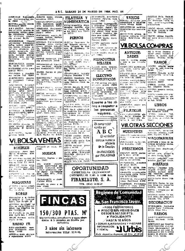 ABC SEVILLA 24-03-1984 página 64