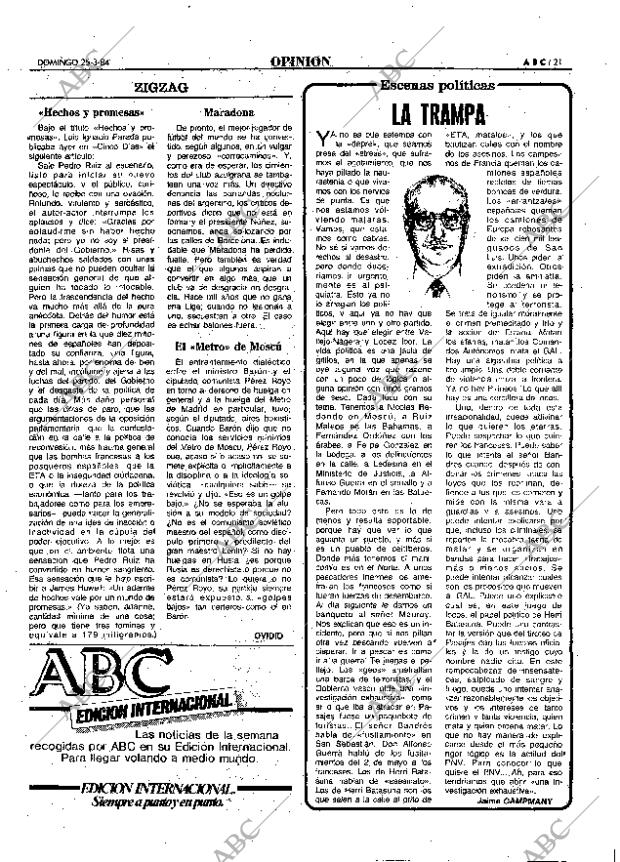 ABC MADRID 25-03-1984 página 21