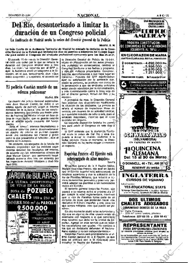 ABC MADRID 25-03-1984 página 25