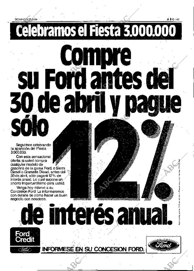 ABC MADRID 25-03-1984 página 43