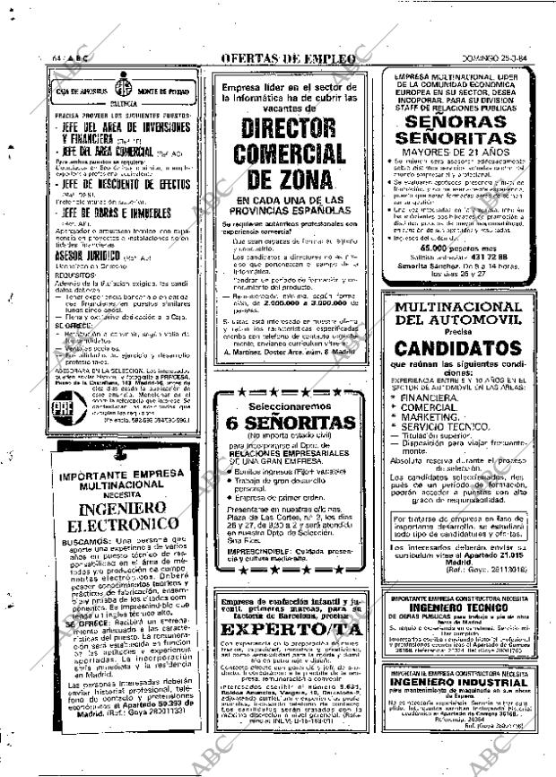 ABC MADRID 25-03-1984 página 64