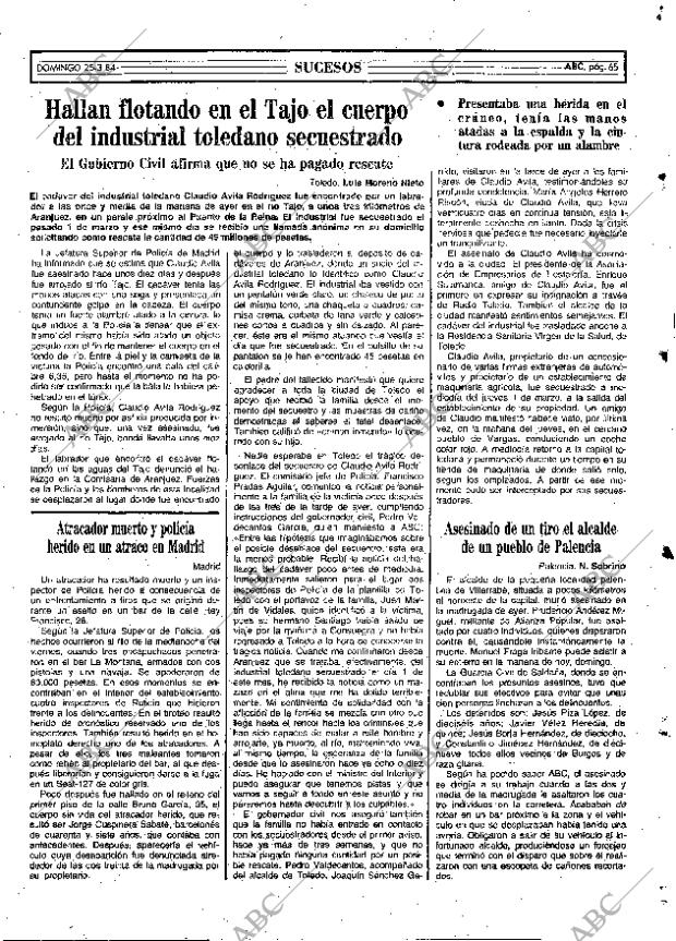 ABC MADRID 25-03-1984 página 65