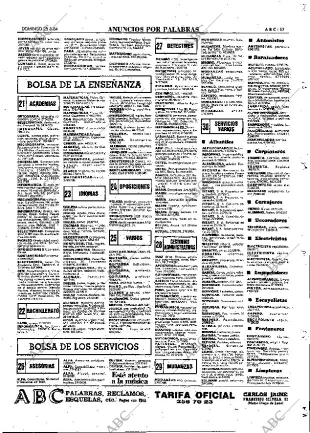 ABC MADRID 25-03-1984 página 87