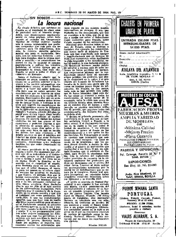 ABC SEVILLA 25-03-1984 página 19