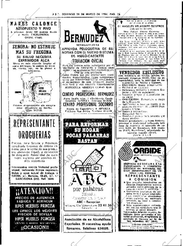 ABC SEVILLA 25-03-1984 página 76