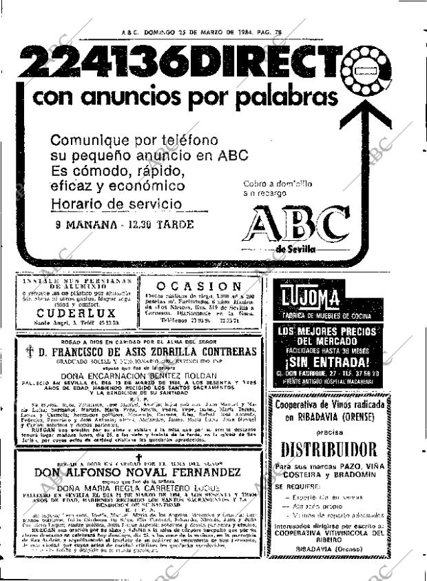 ABC SEVILLA 25-03-1984 página 78