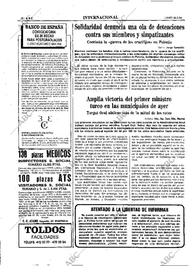 ABC MADRID 26-03-1984 página 28