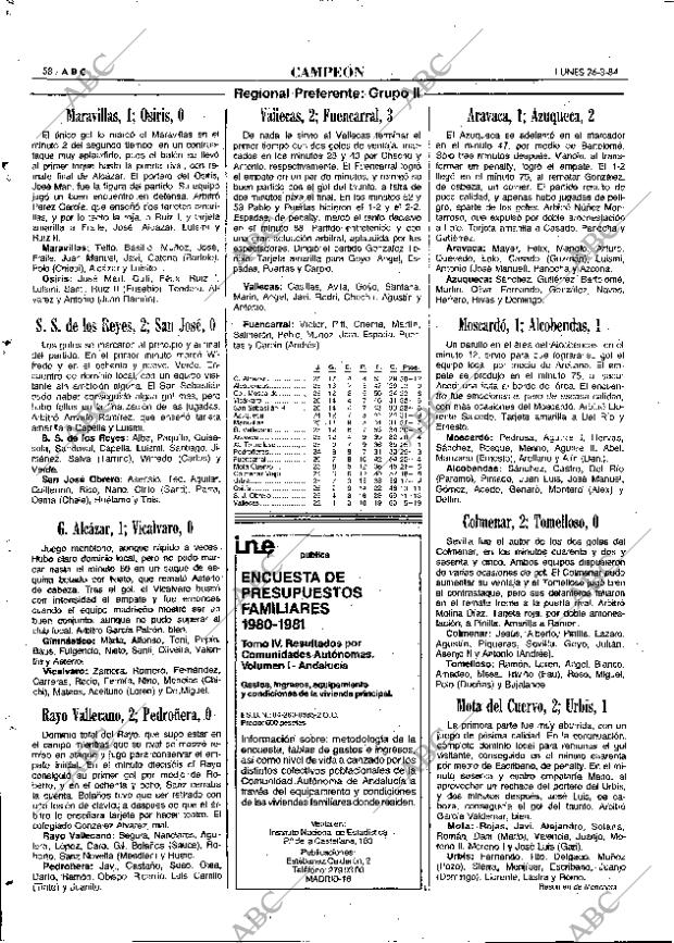 ABC MADRID 26-03-1984 página 58