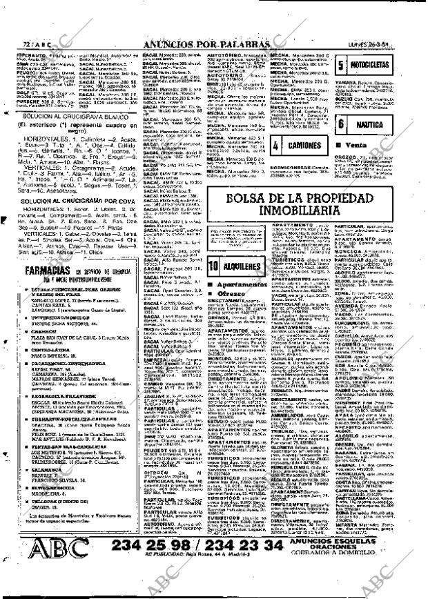 ABC MADRID 26-03-1984 página 72