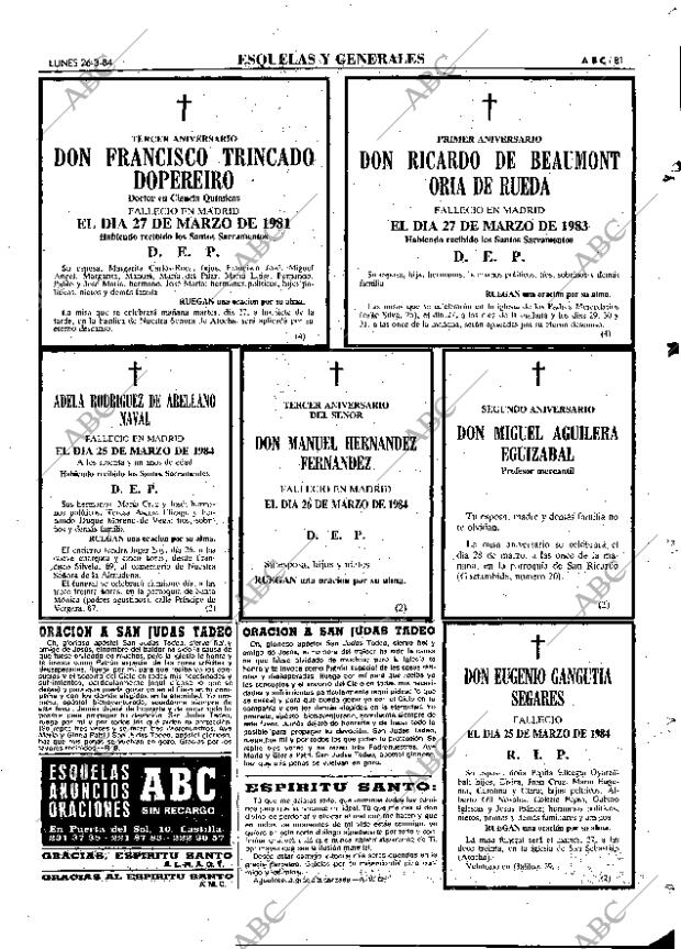 ABC MADRID 26-03-1984 página 81