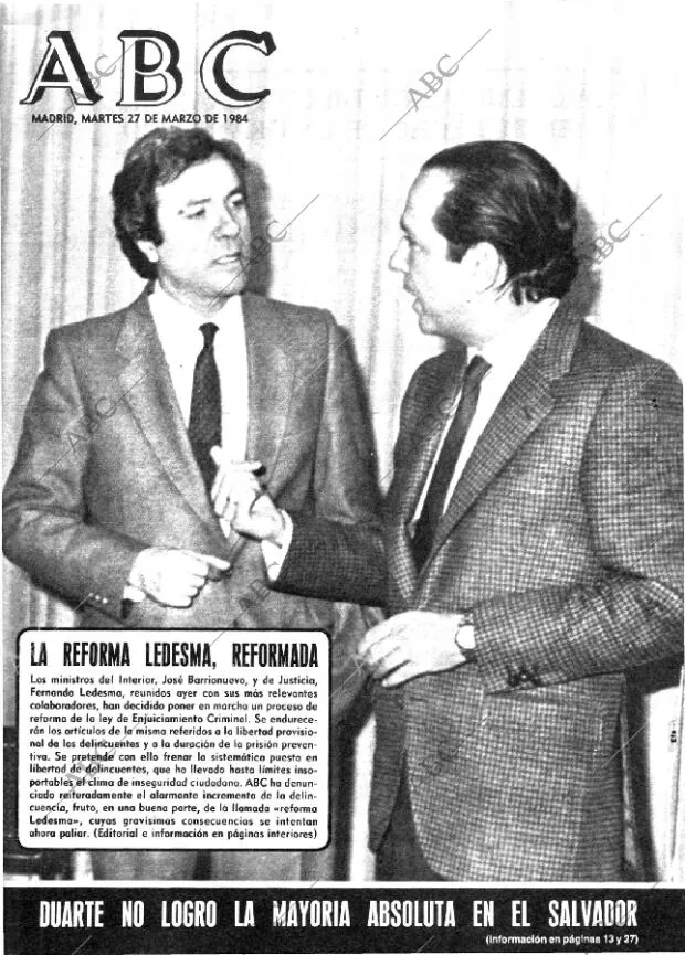 ABC MADRID 27-03-1984 página 1