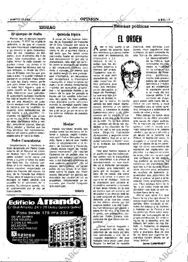ABC MADRID 27-03-1984 página 17
