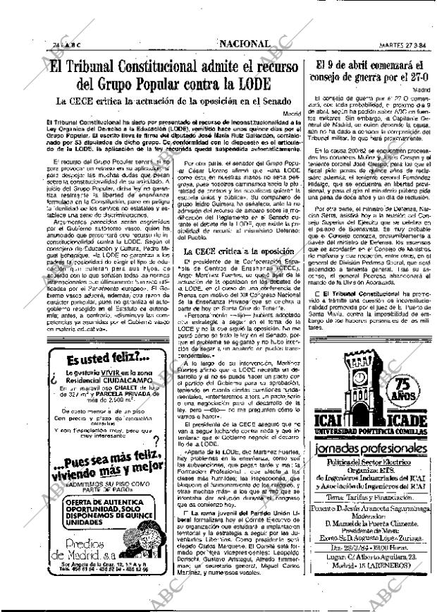 ABC MADRID 27-03-1984 página 24