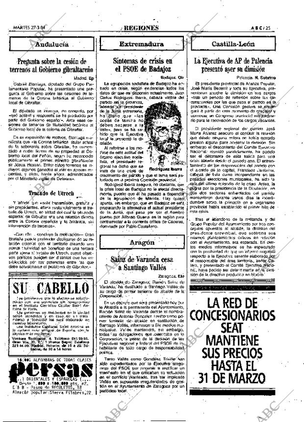 ABC MADRID 27-03-1984 página 25