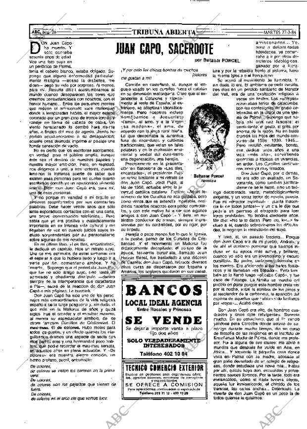 ABC MADRID 27-03-1984 página 26