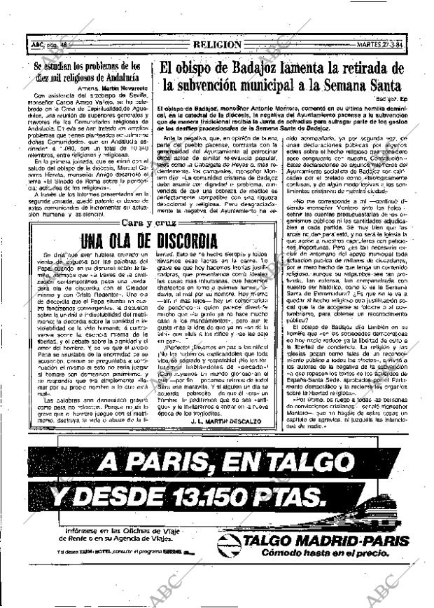 ABC MADRID 27-03-1984 página 48