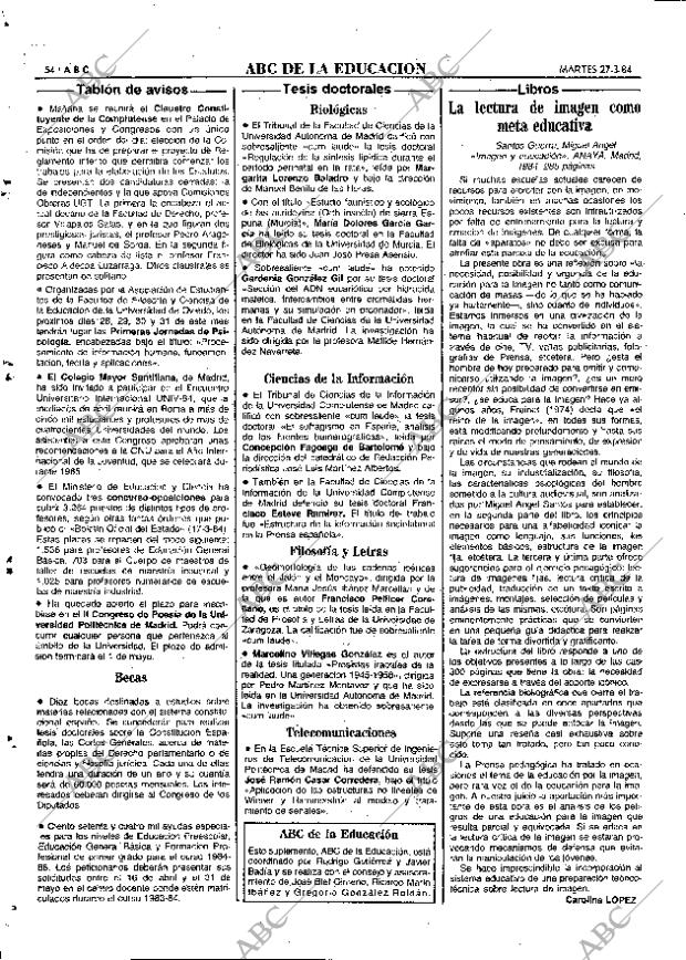 ABC MADRID 27-03-1984 página 54