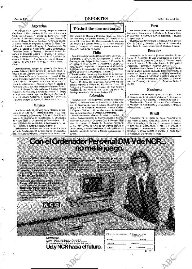 ABC MADRID 27-03-1984 página 64