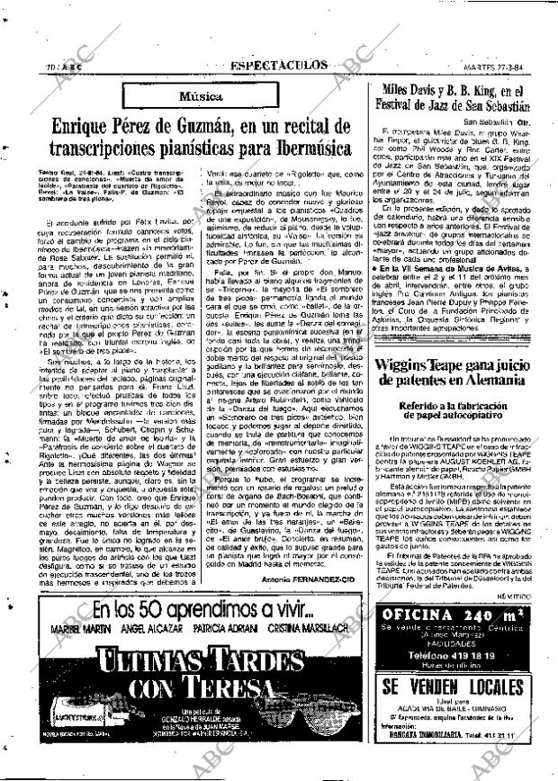 ABC MADRID 27-03-1984 página 70