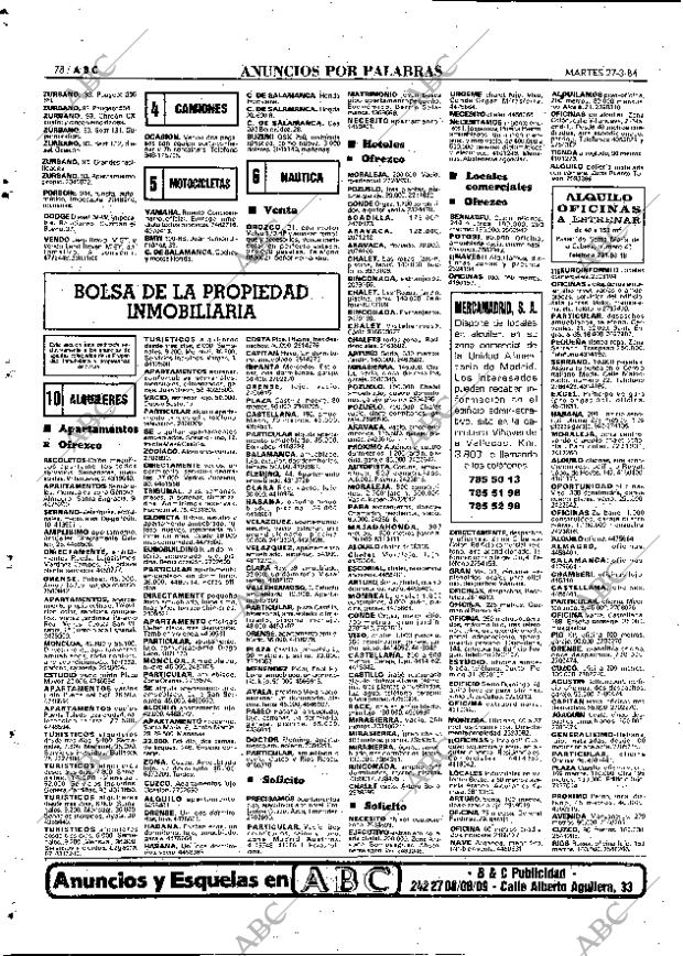 ABC MADRID 27-03-1984 página 78