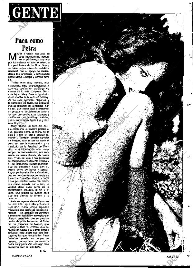 ABC MADRID 27-03-1984 página 93