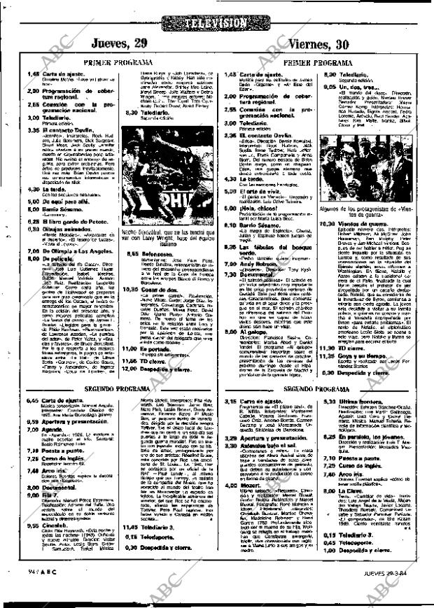 ABC MADRID 29-03-1984 página 94
