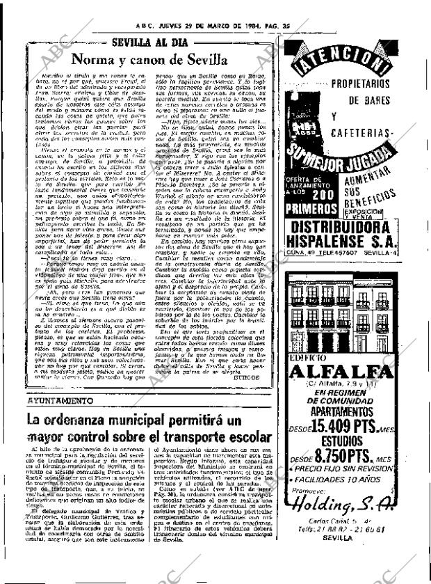 ABC SEVILLA 29-03-1984 página 35