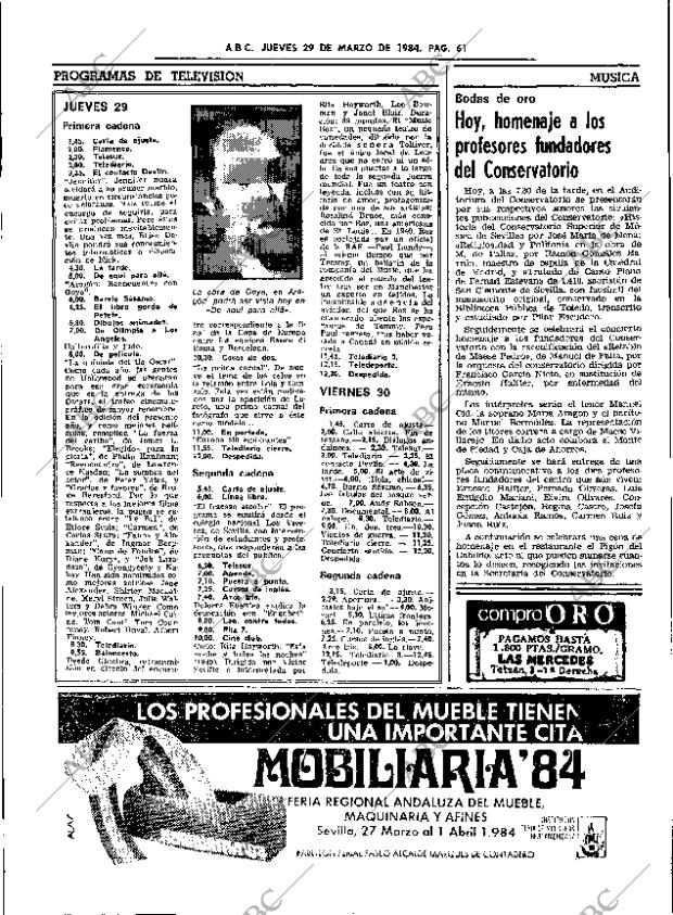 ABC SEVILLA 29-03-1984 página 61