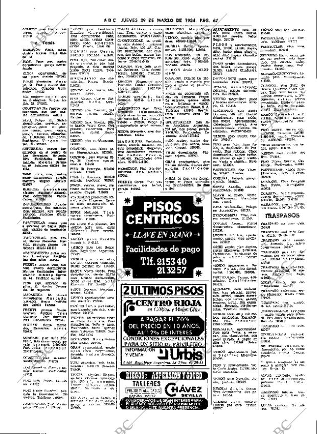 ABC SEVILLA 29-03-1984 página 67