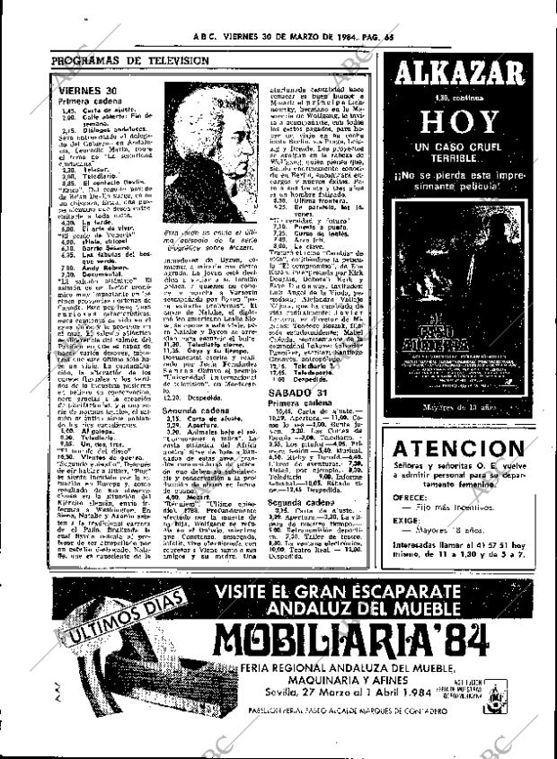 ABC SEVILLA 30-03-1984 página 65