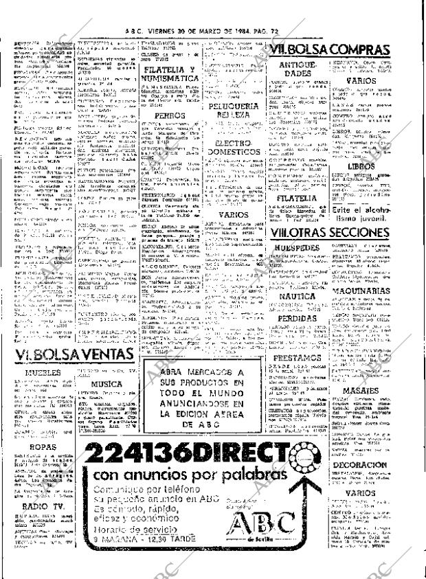 ABC SEVILLA 30-03-1984 página 72