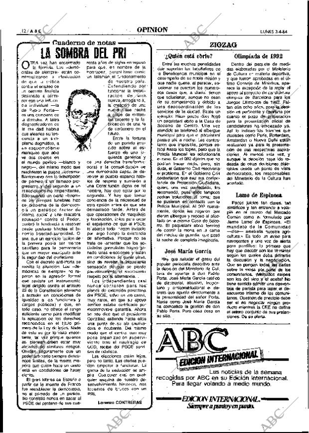 ABC MADRID 02-04-1984 página 12