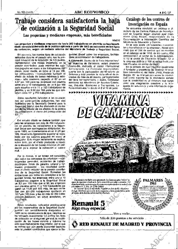 ABC MADRID 02-04-1984 página 37