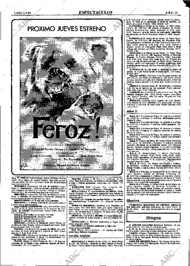 ABC MADRID 02-04-1984 página 65