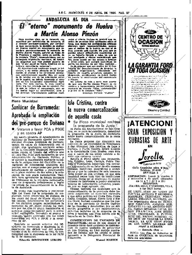 ABC SEVILLA 04-04-1984 página 27