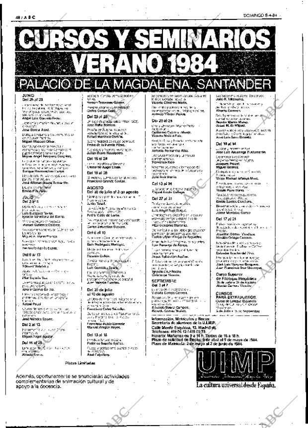 ABC MADRID 08-04-1984 página 48