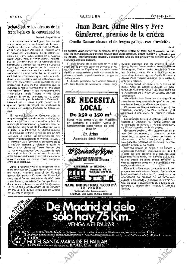 ABC MADRID 08-04-1984 página 50