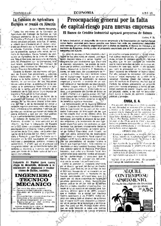 ABC MADRID 08-04-1984 página 65