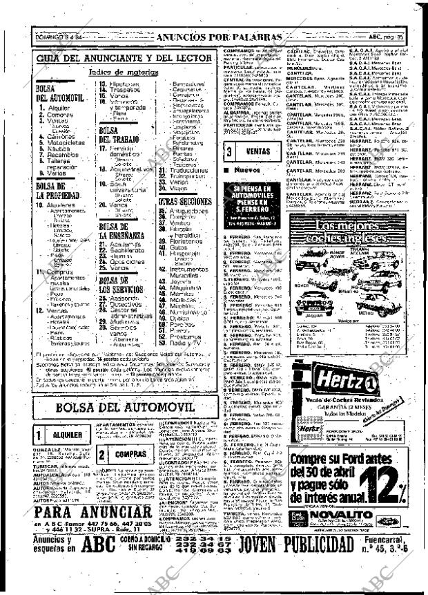 ABC MADRID 08-04-1984 página 85