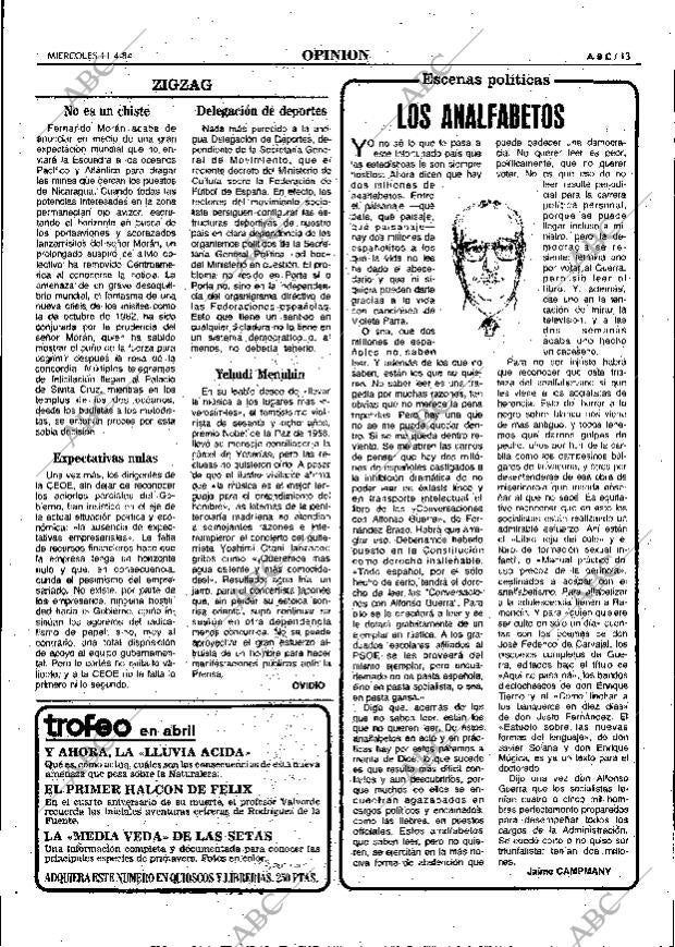 ABC MADRID 11-04-1984 página 13