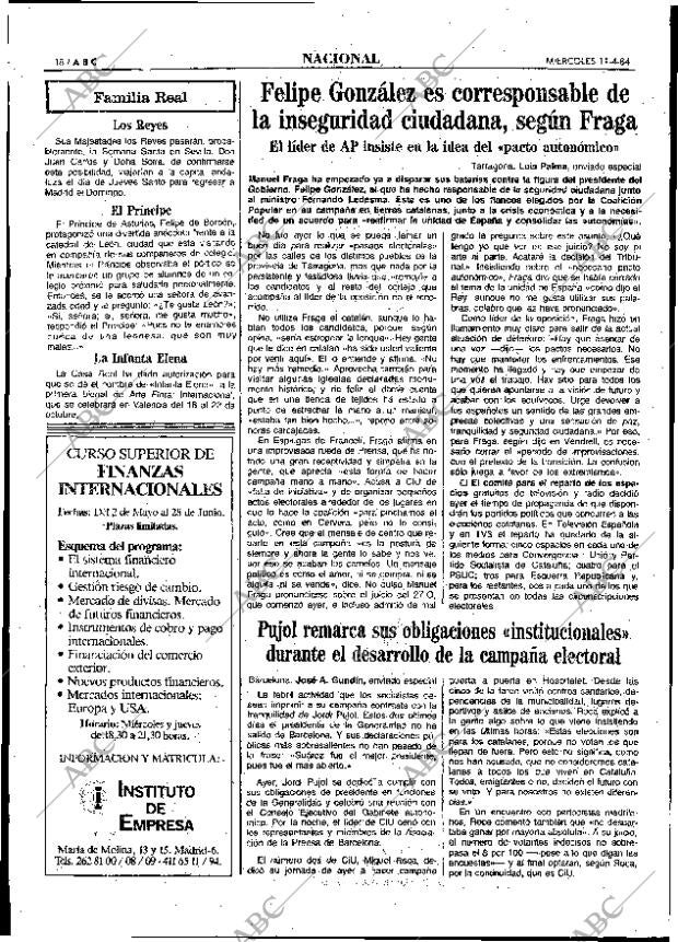 ABC MADRID 11-04-1984 página 18