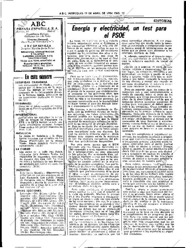 ABC SEVILLA 11-04-1984 página 12