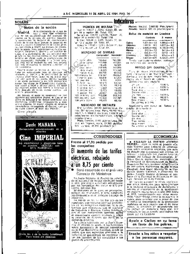 ABC SEVILLA 11-04-1984 página 26