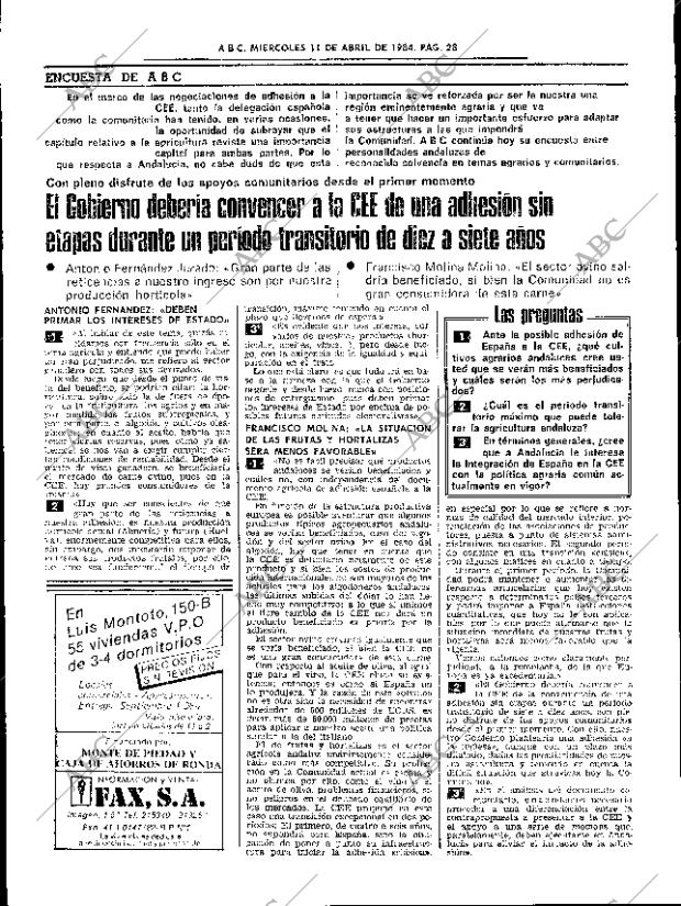 ABC SEVILLA 11-04-1984 página 28