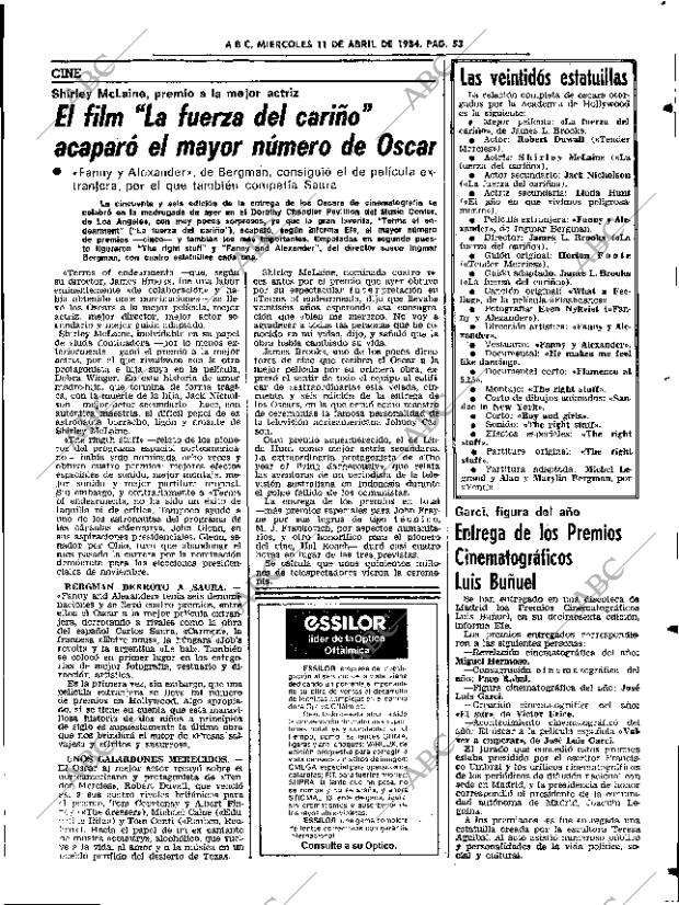 ABC SEVILLA 11-04-1984 página 53