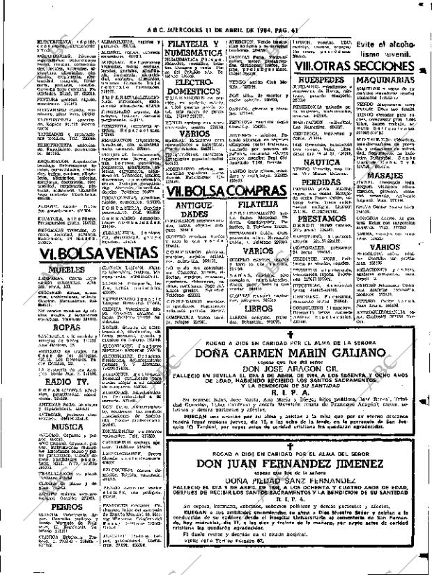 ABC SEVILLA 11-04-1984 página 61