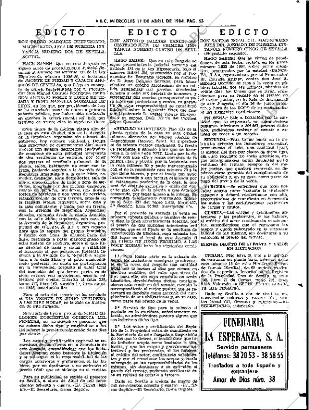 ABC SEVILLA 11-04-1984 página 63